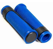 Грипсы Trix 06983, резиновые, 130мм, 2-х компонентные, с заглушками руля, черно-синие