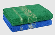 Полотенце гладкокрашенное жаккардовое, Сильвер (1512) зеленый, 70*140см