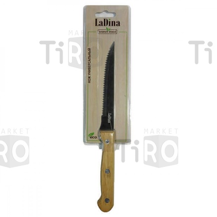 Нож кухонный Branch wood 30101-4 универсальный с зубчиками 22см