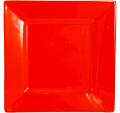 Тарелка керамическая квадратная красная 26*26см