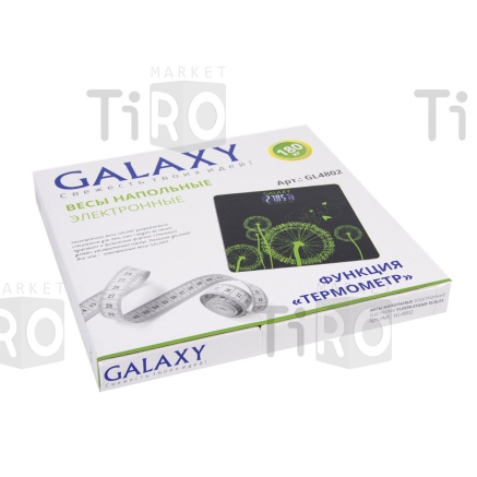 Весы напольные электронные 0-180кг, батарейка в комплекте, Galaxy GL-4802
