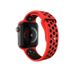 Ремешок Watch Series 42/44мм силиконовый (перфорированный) красно-черный