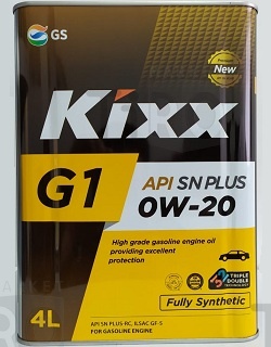 Масло синтетическое Kixx G1 SN Plus 0w30 4л