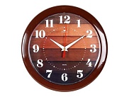 Часы настенные круг d=24,5см, корпус коричневый "Паркет", "Рубин"