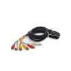 Аудио видео кабель Scart-6 RCA, d-9мм, 1,5м