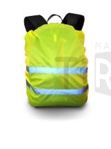 Чехол на рюкзак со световозвращающими лентами, "МИКС", цвет оранж-лимон, объем 20-40 л,  (501)
