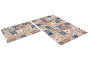 Набор ковриков вырезных антискользящий Shahintex Icarpet Print "Плитка Азулежу" 60*100+60*50 Турция