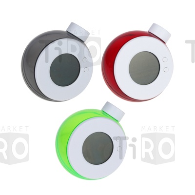 Часы настольные ЭКО с зарядом от воды, 6,8х8,2х8,3см, пластик, 3 цвета, Ladecor Chrono 529-205