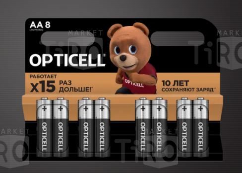 Батарейка Opticell Basic AA пальчиковая 8шт