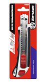 Нож со сменными лезвиями, обрезиненный, 5 лезвий 18мм с автозаменой., ABS+TPR, "Монтажник"