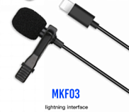 Микрофон XO MKF03 клипса (кабель 2 м, разъём LIGHTNING)