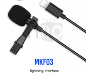 Микрофон XO MKF03 клипса (кабель 2 м, разъём LIGHTNING)