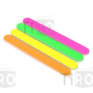 Пилка для ногтей полировочная 2-хсторонняя, 18см, ЭВА, 6 цветов, EMB03, 305-232