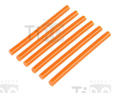 Стержни клеевые Тундра, 7 х 100 мм, оранжевые, 6 штук