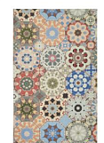 Коврик-дорожка вырезной антискользящий Shahintex Icarpet Print "Плитка Паласио" 0,8*15м Турция