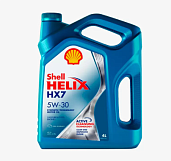Моторное масло Shell Helix HX7 5w30, SN/SN Plus A3/B4, 4л. синяя