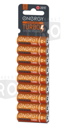 Батарейка алкалиновая Energy Turbo LR6/10KS (АА)
