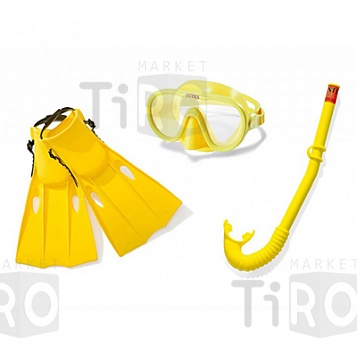 Набор для плавания (маска, трубка, ласты) от 8 лет, Intex 55655