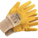 Перчатки Ultima Yellow Grip 600 трикотажные с латексным текстурированным покрытием