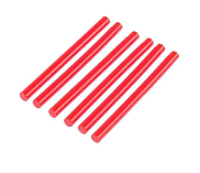 Стержни клеевые Тундра, 7 х 100 мм, красные, 6 штук