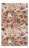 Коврик-дорожка вырезной антискользящий Shahintex Icarpet Print "Соты Флора" 1,2*15м коричневый Турция