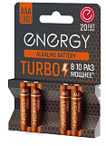 Батарейка алкалиновая Energy Turbo LR03/4B (АAА)