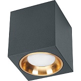 Светильник Feron ML1754 потолочный накладной под лампу GU10, Max до 35Вт, 220В, черный, золото