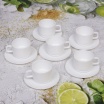Чайный набор 12 предметов "White magic" (6 кружек 190мл+6 блюдец)