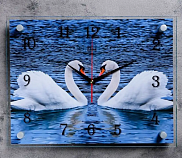 Часы настенные "Пара лебедей"