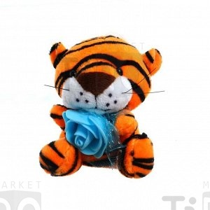Игрушка мягкая-брелок тигр (цвет в ассортименте) 6,5см
