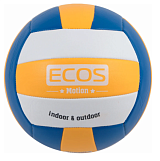 Мяч волейбольный Ecos Motion VB103 (№5, 3-цвета, машинная сшивка, ПВХ)