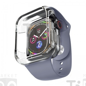 Ремешок-чехол Hoco WB09 для Apple Watch Series1/2/3/4/5 42/44мм силиконовый, голубой