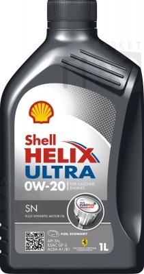 Mасло синтетическое Shell Helix Ultra 0w20 SN 1л