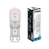 Лампа светодиодная Feron JCD9, LB-430, 5Вт, 220В, 6400K, G9, "матовая"