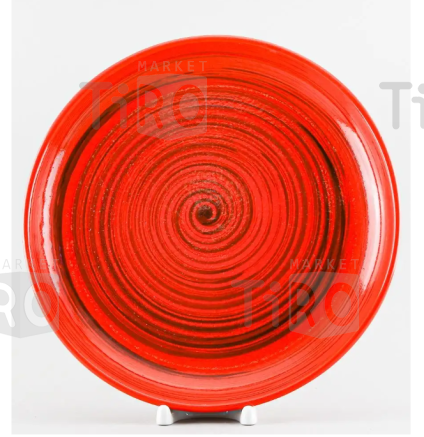 Тарелка керамическая красная 26*26