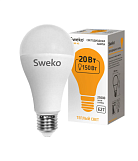 Лампа светодиодная Sweko 42LED-A65-20W-230-3000K-Е27, "груша"