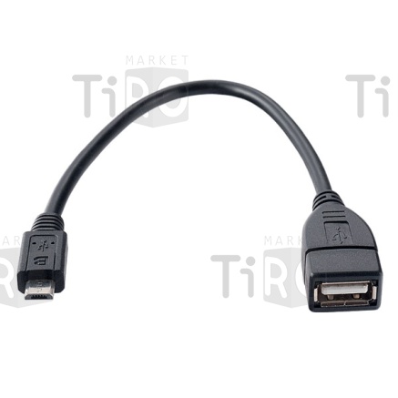 Кабель PERFEO USB2.0 A розетка - Micro USB вилка (OTG), длина 0,2 м. (U4202)