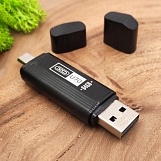 Внешний накопитель Micro/USB XO U70-OTG 64Gb, черный
