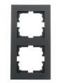 Рамка Lezard Vesna 742-4200-152, 2-ая вертикальная черный бархат