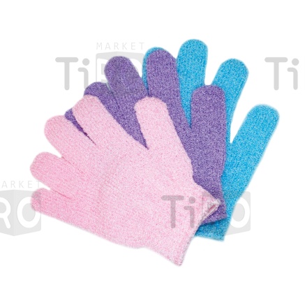 Мочалка-перчатка массажная нейлон Pleasure color