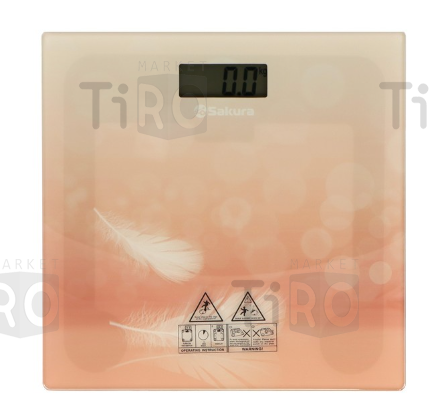 Весы напольные электронные 0-150кг. Sakura SA-5065F ultraslim перья