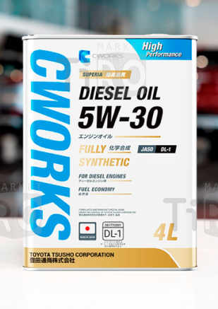 Mоторное синтетическое масло Cworks Superia Diesel Oil, 5W30, DL-1