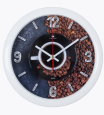 Часы настенные круг d=29см, корпус белый "Время для кофе", "Рубин"