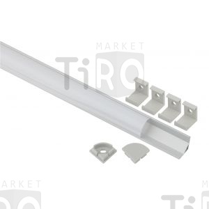 Комплект для светодиодной ленты профиль угловой ЭРА 16*16мм. 2м 1616R