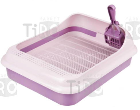 Набор Уфа "Феликс" М6975 туалет-лоток+совок, фиолетовый-розовый
