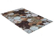 Коврик-дорожка вырезной антискользящий Shahintex Icarpet Print "Соты Фэншуй" 0,8*15м Турция