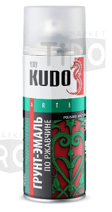 Грунт-эмаль по ржавчине Kudo KU-319005 черная RAL9005