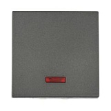 Выключатель "Пралеска" 1ОП, А110-214 цвет черный, с индикатором