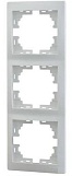 Рамка Lezard Mira 701-0200-153, 3-ая вертикальная белый