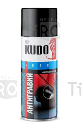 Антигравий черный Kudo KU-5222, 520мл (аэрозоль)